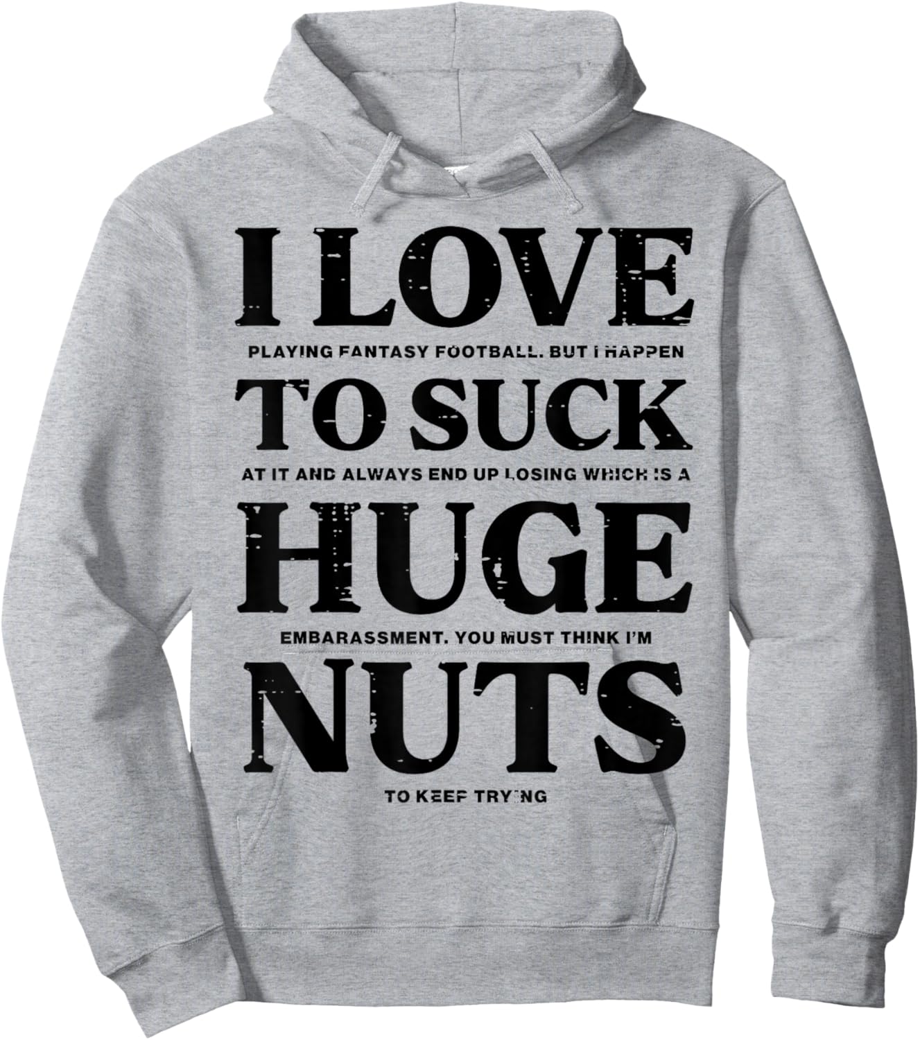 I Love Playing Fantasy Football Funny Loser Pink Men Boys Hoodie - Hoodie | Ash