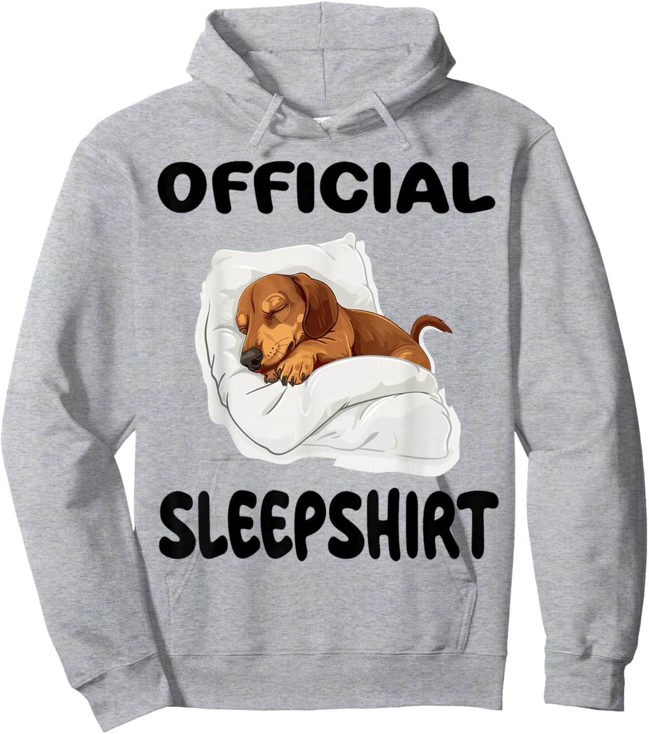 Dachshund Doxie Dog Official Sleepshirt Pajamas Nightgown Hoodie - Hoodie | Ash
