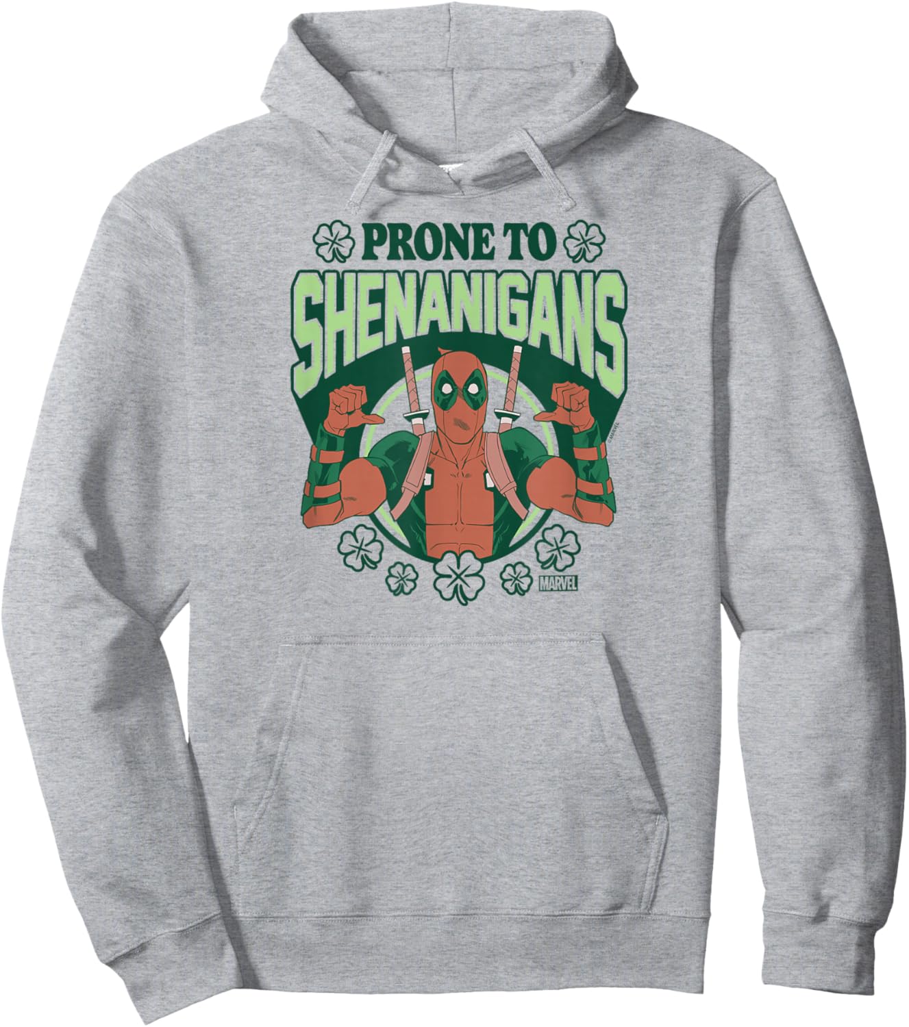 Deadpool - Prone To Shenanigans St. Patrick's Day Hoodie - Hoodie | Ash