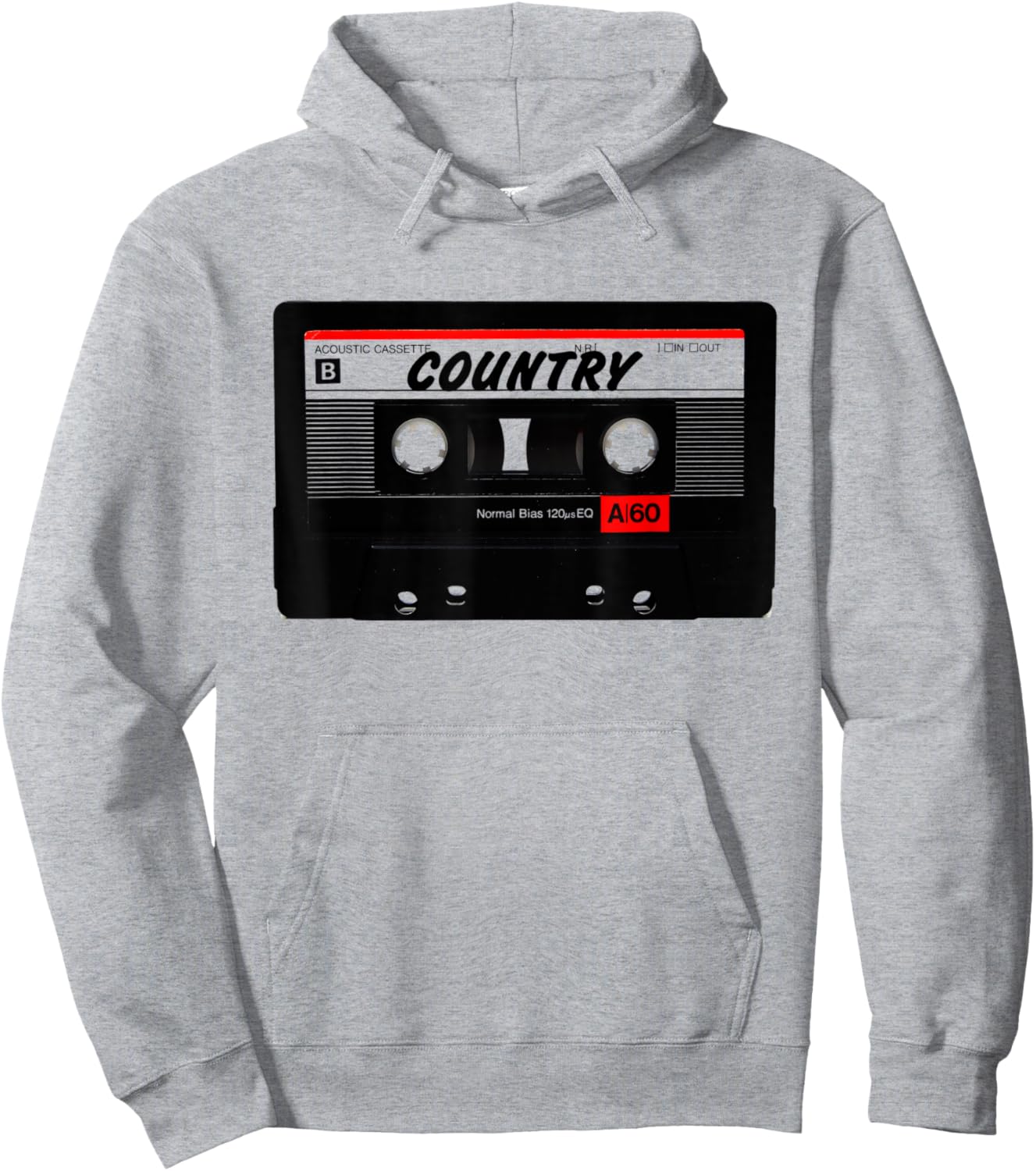 Country Music Mixtape 90s 80s 70s Retro Audio Cassette Tape Hoodie - Hoodie | Ash