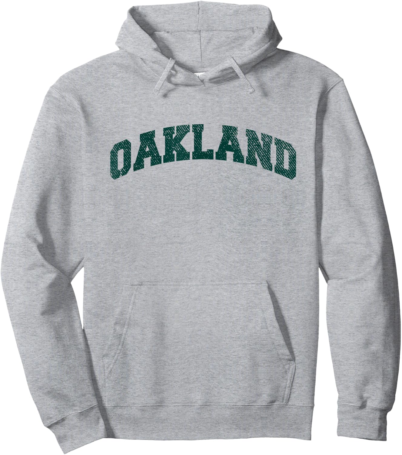 Oakland Classic Athletic Sports Distressed Hoodie - Hoodie | Ash