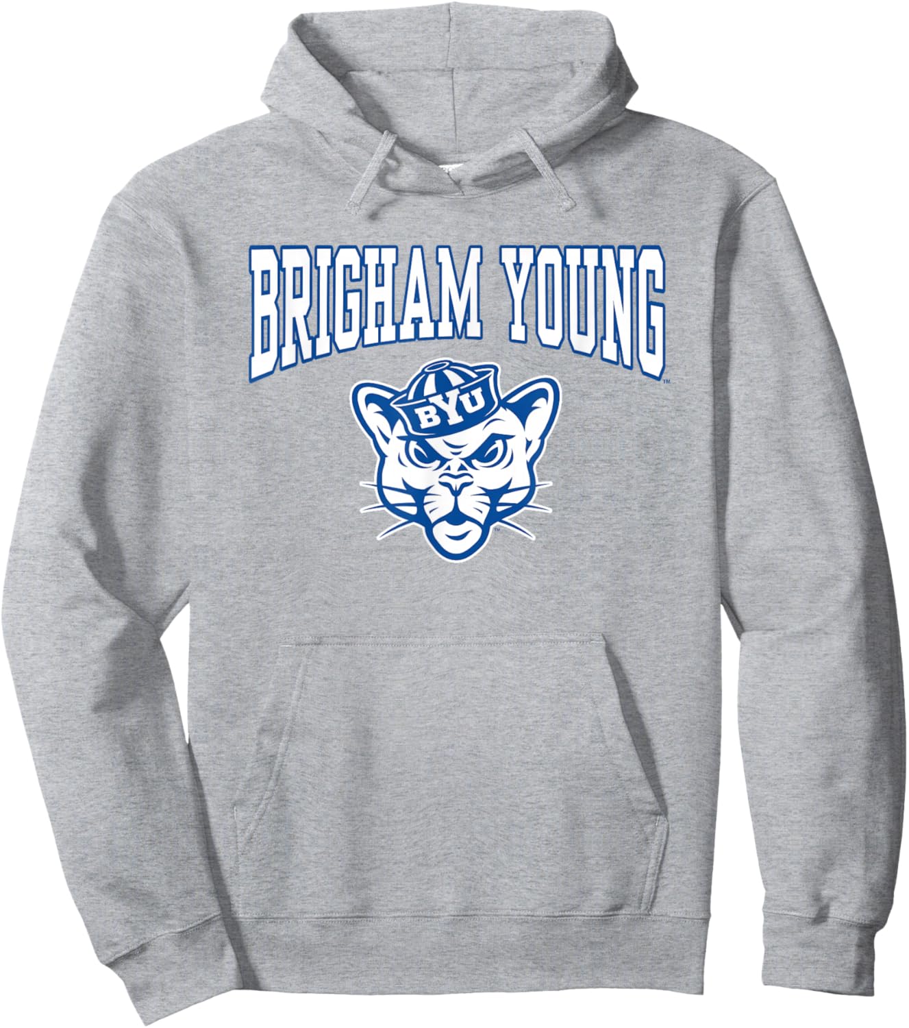 BYU Cougars Cosmo Mascot Gray Officially Licensed Hoodie - Hoodie | Ash