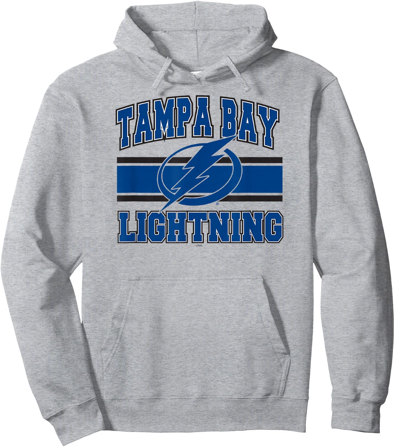 Tampa Bay Lightning Stripe Gray Officially Licensed Hoodie - Hoodie | Ash