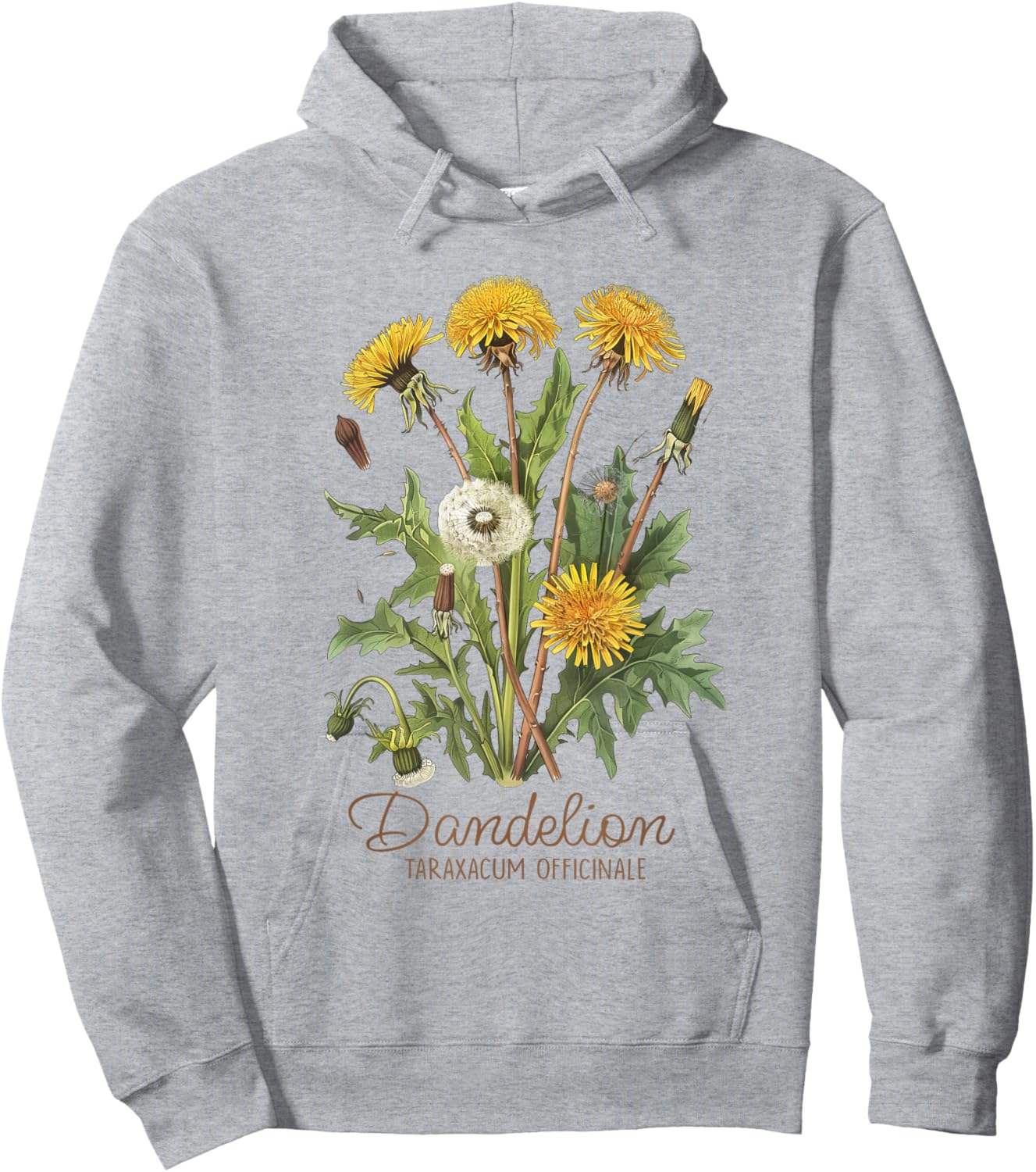 Dandelion Vintage Botanical Herbalist Gardening Dandelion Hoodie - Hoodie | Ash