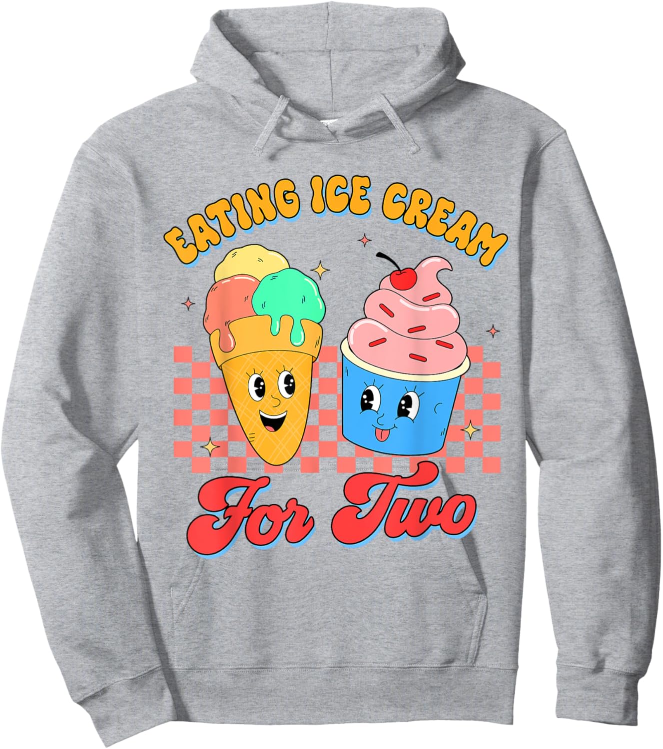 Pregnancy Announcement Mommy To Be Eating Ice Cream For Two Hoodie - Hoodie | Ash