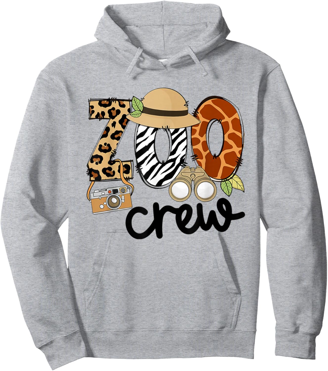 Zoo Crew Leonard Safari Animal Kingdom Zoo Keeper Kids Hoodie - Hoodie | Ash