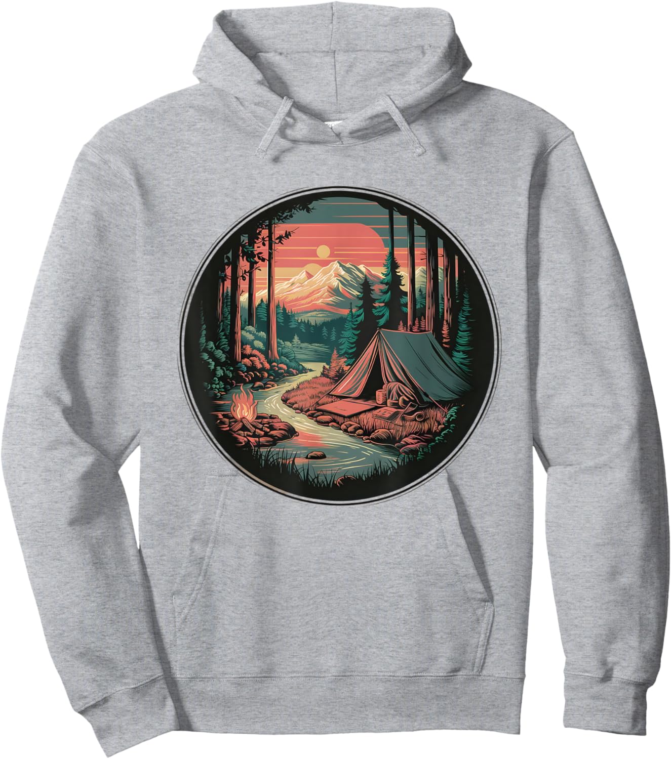 Trees Wildlife Nature Vintage Forest Hoodie - Hoodie | Ash