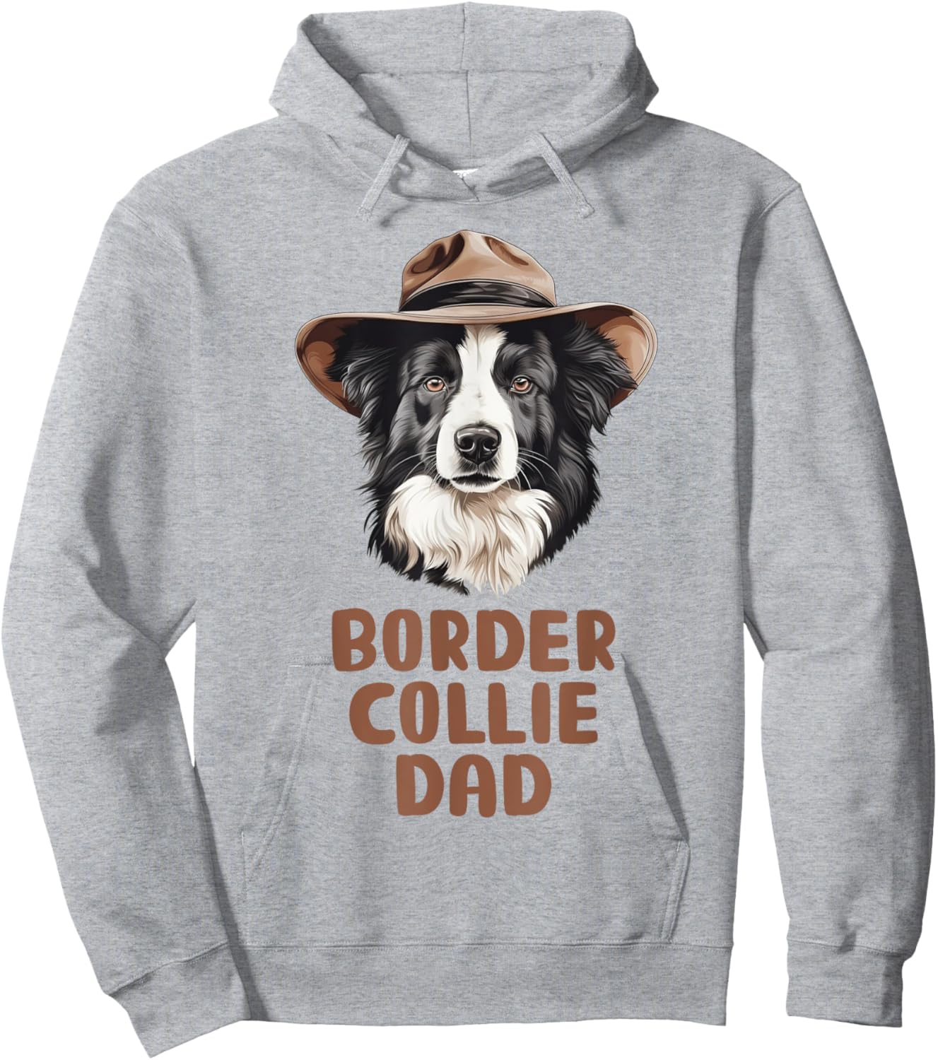 Border Collie Dad Dog Lover Gift Funny Border Collie Owner Men Women Girls Kids Hoodie - Hoodie | Ash
