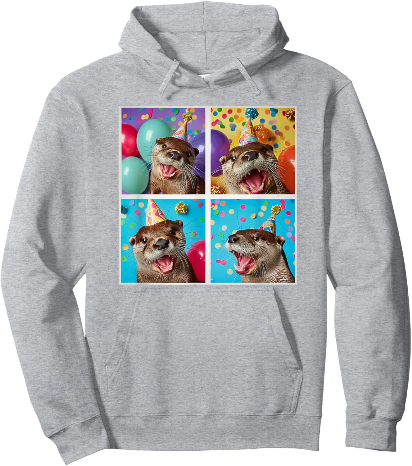 Sea Otter Lover Wildlife Animal Colorful Birthday Otter Hoodie - Hoodie | Ash