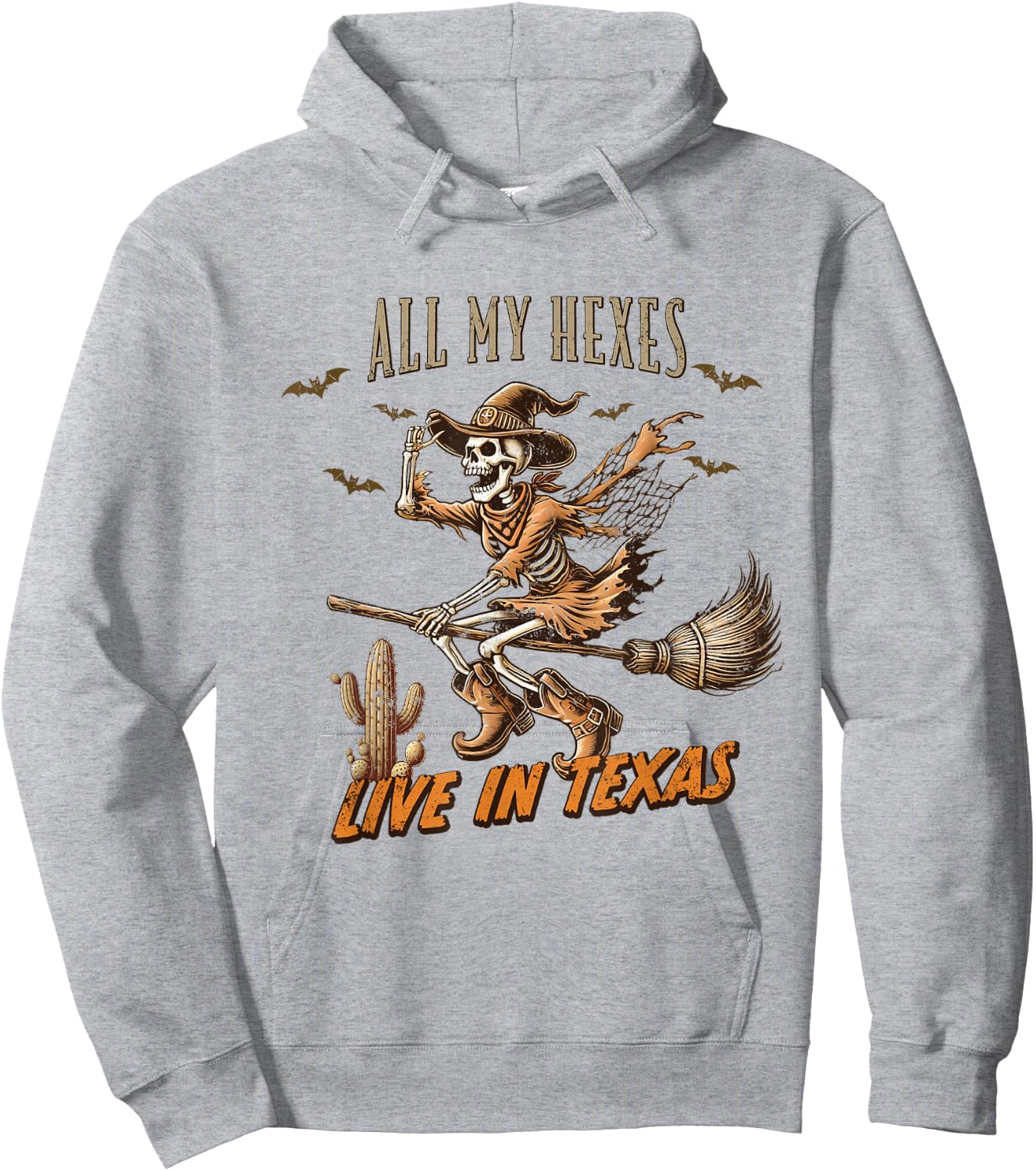 Funny Halloween All My Hexes Live In Texas Hoodie - Hoodie | Ash