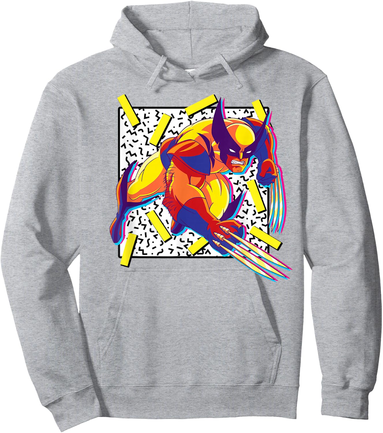Marvel X-Men Wolverine 90s Hoodie - Hoodie | Ash