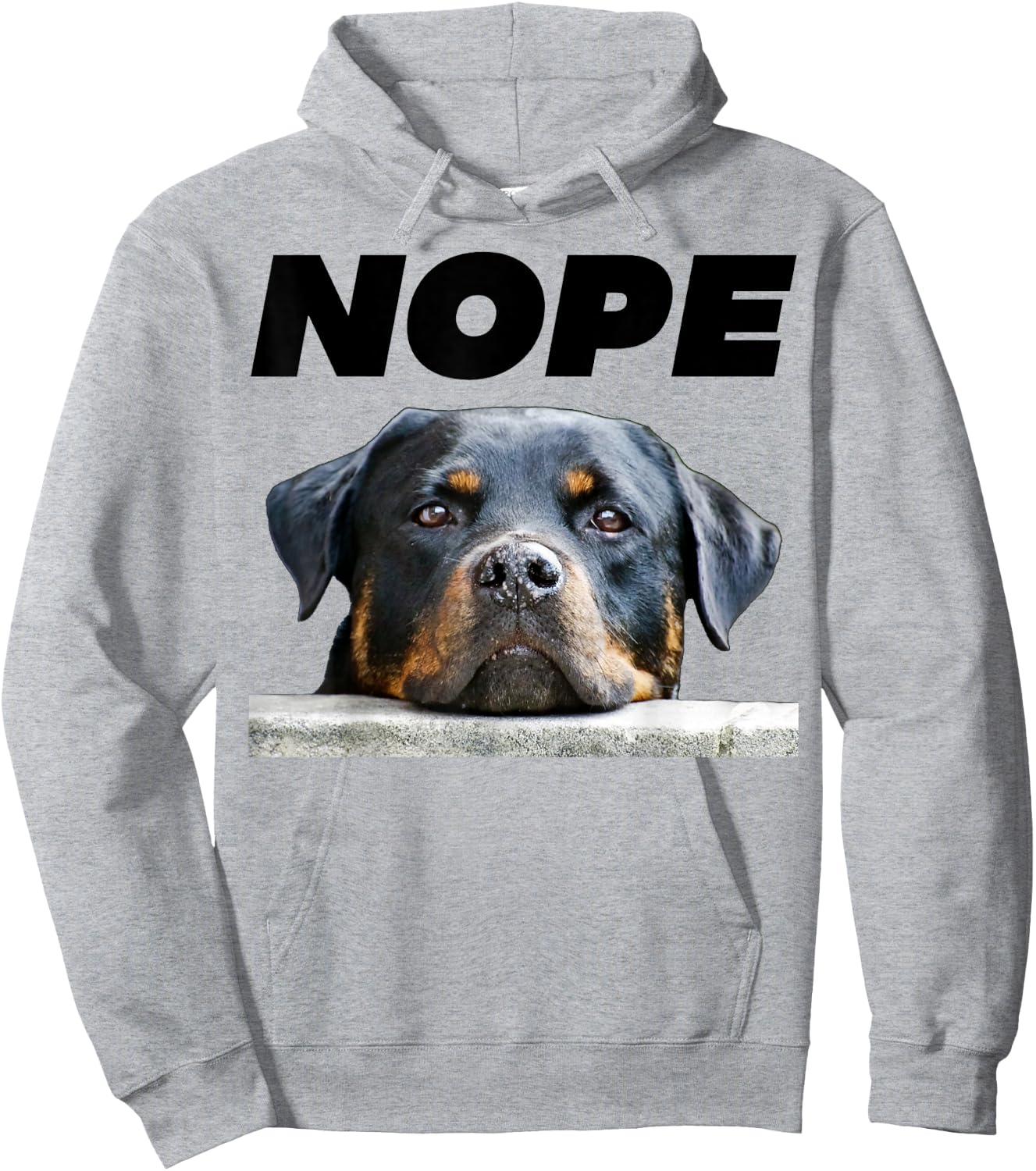 Rotweiller Nope Rottie Face Not Today Love My Rottweiler Hoodie - Hoodie | Ash