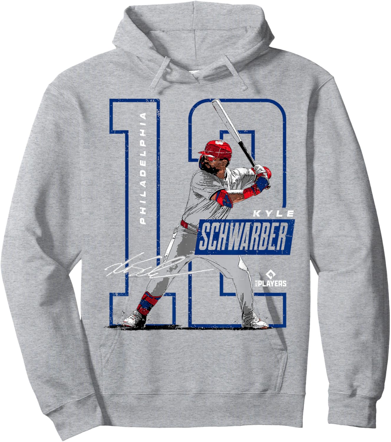 License Champs Kyle Schwarber | Philadelphia Baseball Players | MLBSWB3002 , Small, Red Hoodie - Hoodie | Ash