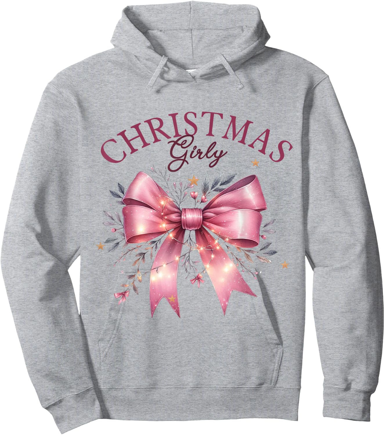Christmas Girly Pink Christmas Girl Women Hoodie - Hoodie | Ash