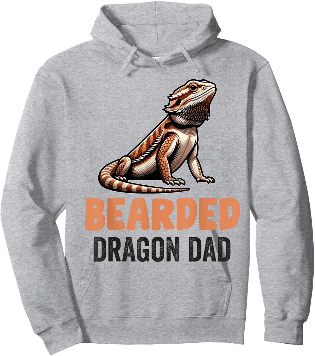 Bearded Dragon Men Women Girls Kids Pogona Lizard Reptile Hoodie - Hoodie | Ash