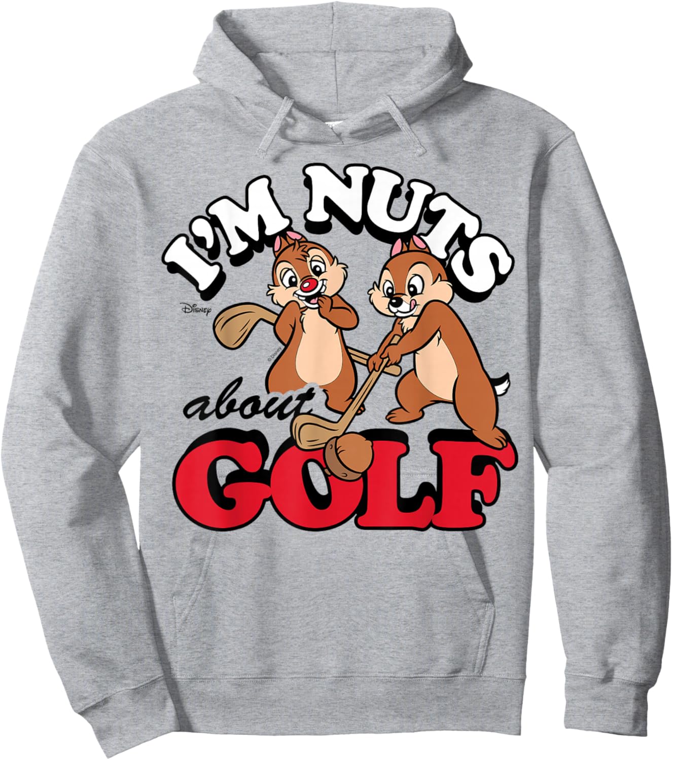 Chip 'N Dale Rescue Rangers - I'm Nuts About Golf Hoodie - Hoodie | Ash