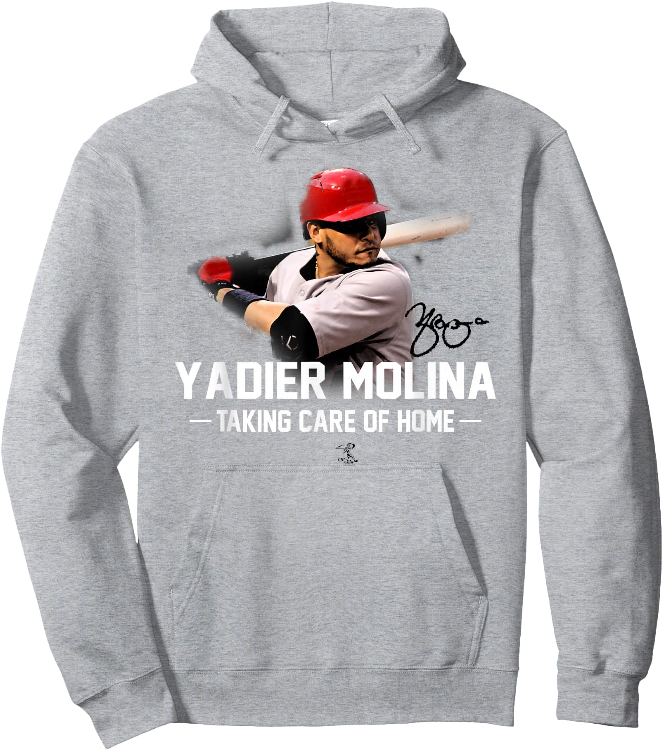 Yadier Molina Yadi Taking Care Of Home - Apparel Hoodie - Hoodie | Ash