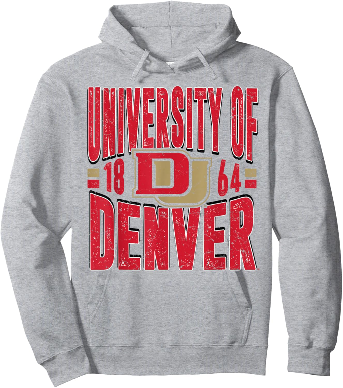 Denver Pioneers Vintage 90's Retro White Officially Licensed Hoodie - Hoodie | Ash