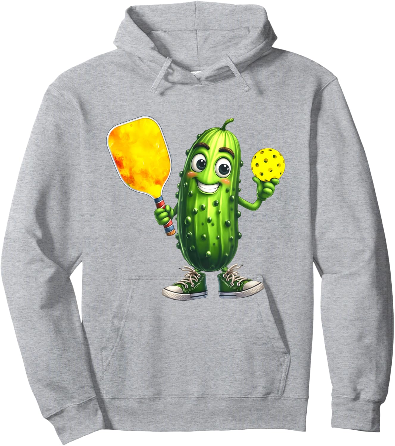 Best Pickle Art Women Kids Dill Pickle Ball Novelty Hoodie - Hoodie | Ash