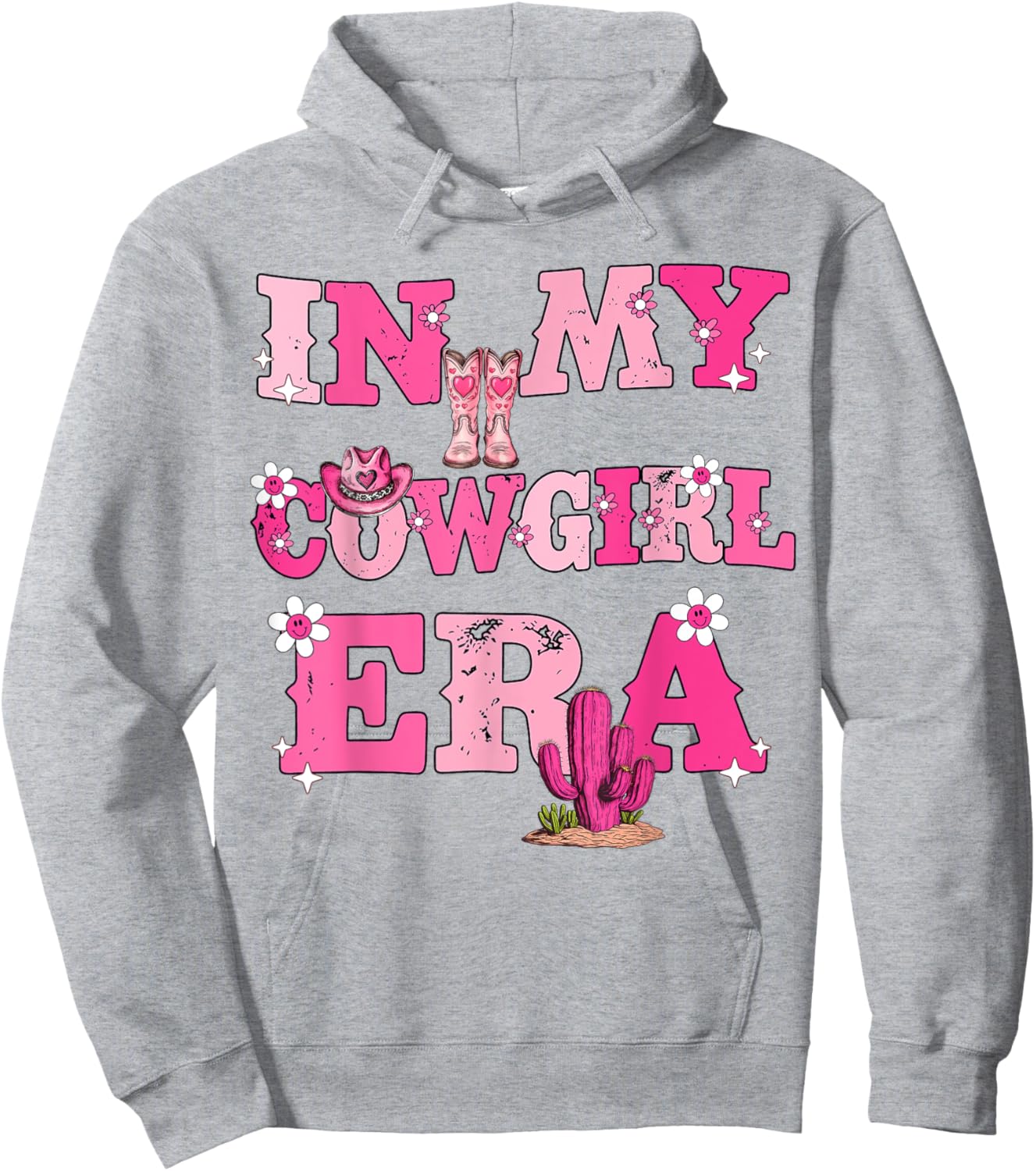 In My Cowgirl Era Retro Groovy Western Rodeo Cowgirl Cute Hoodie - Hoodie | Ash