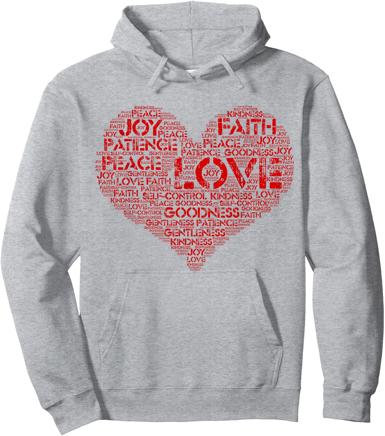 Christian Love Heart, Fruit of the Spirit gift Faith Hoodie - Hoodie | Ash