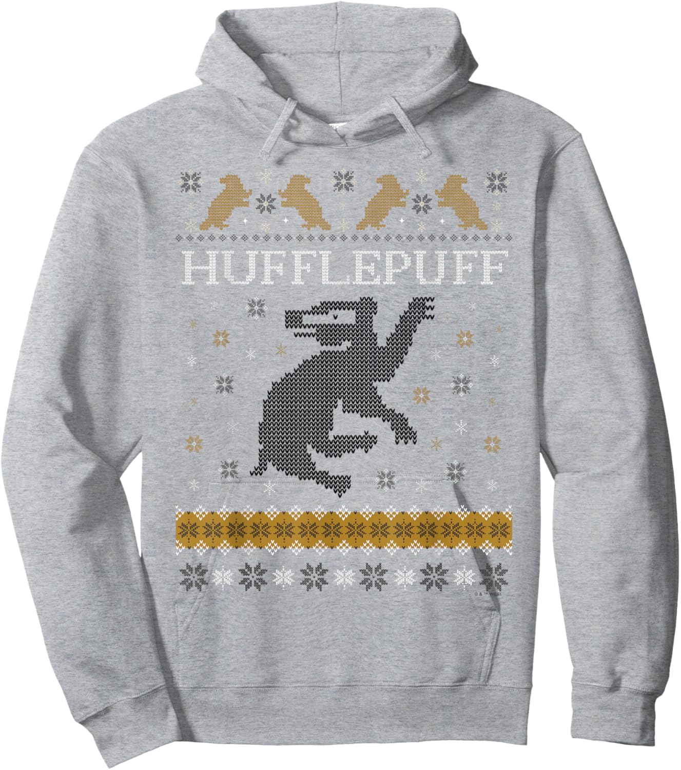 Harry Potter Hufflepuff Ugly Christmas Hoodie - Hoodie | Ash