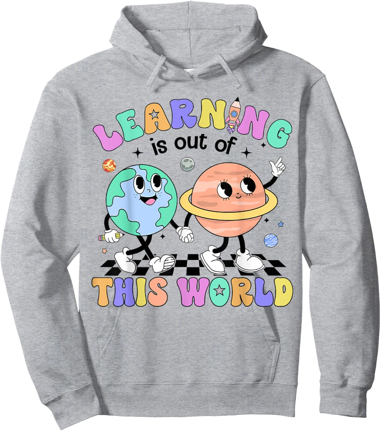 Learning Is Out Of This First Day Of School Teacher Student Hoodie - Hoodie | Ash