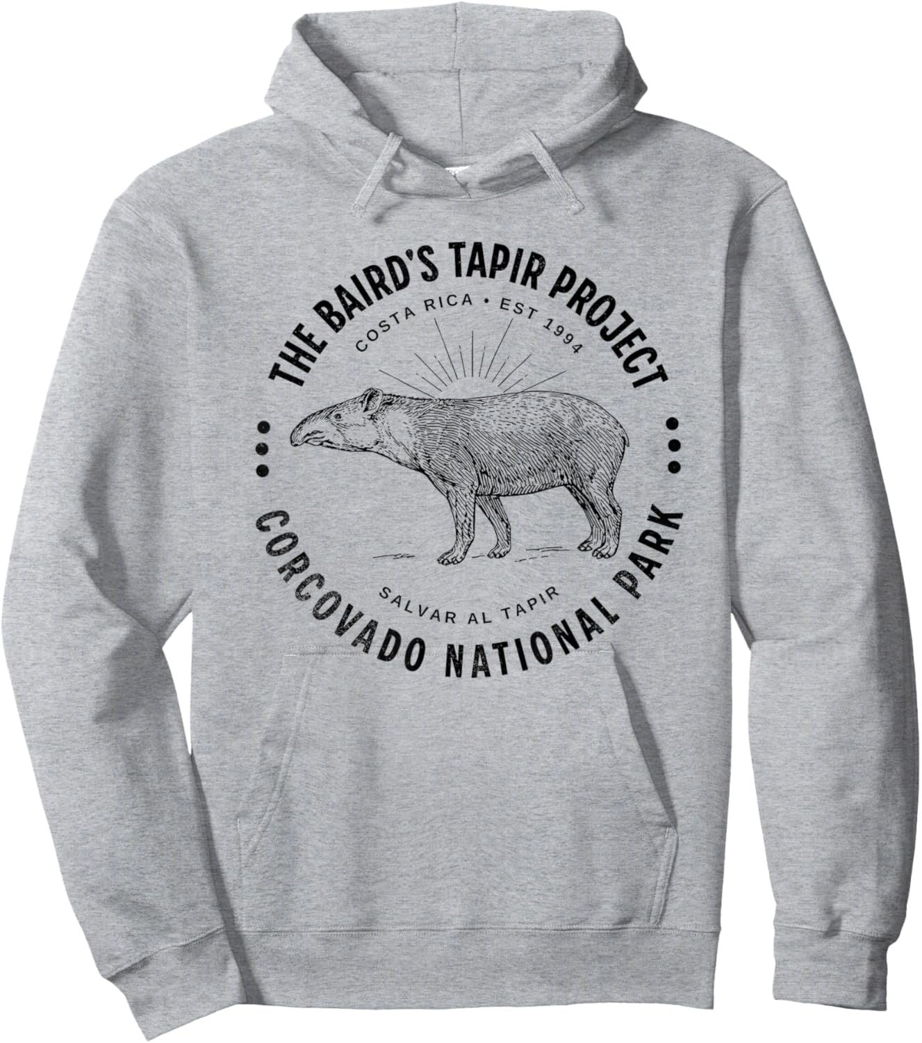 Save the Tapir Corcovado National Park Costa Rica Tapir Hoodie - Hoodie | Ash