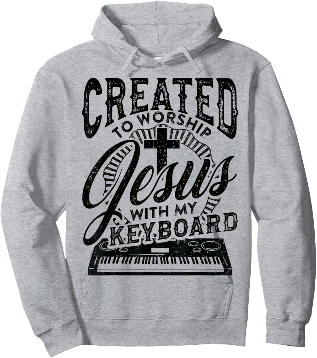 Created To Worship Jesus With My Keyboard Player Worship Hoodie - Hoodie | Ash