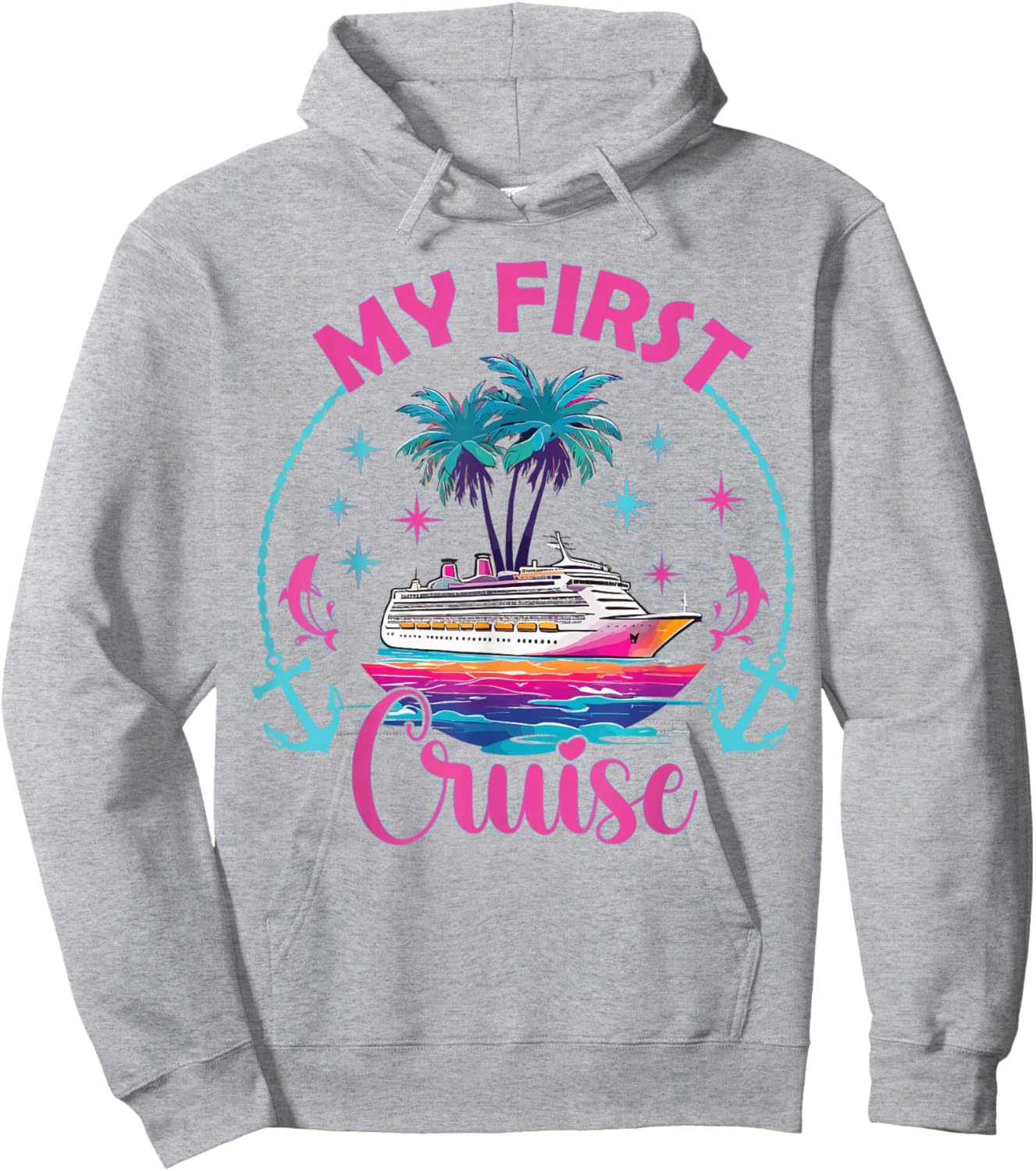 My First Cruise Matching Family Cruise Ship Primer Hoodie - Hoodie | Ash