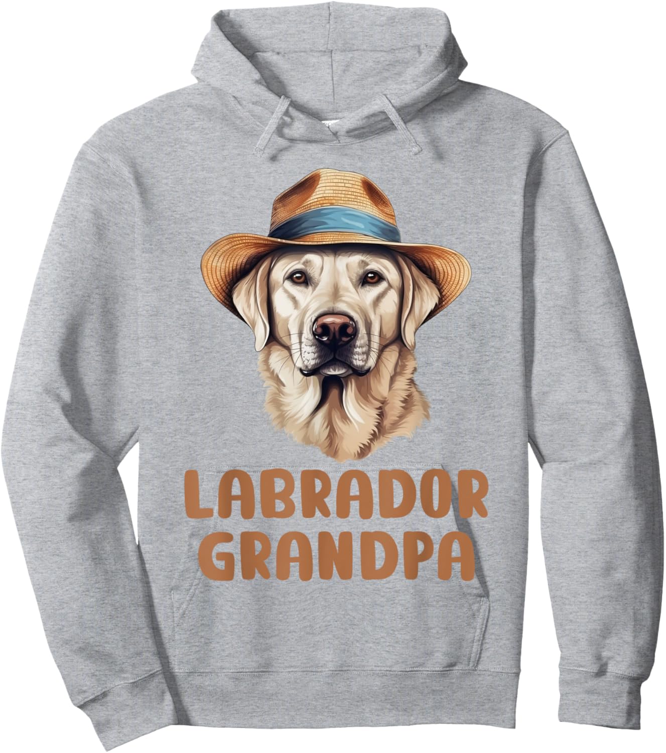 Cute Labrador Grandpa Dog Lovers Gift Funny Puppy Lab Owner Hoodie - Hoodie | Ash