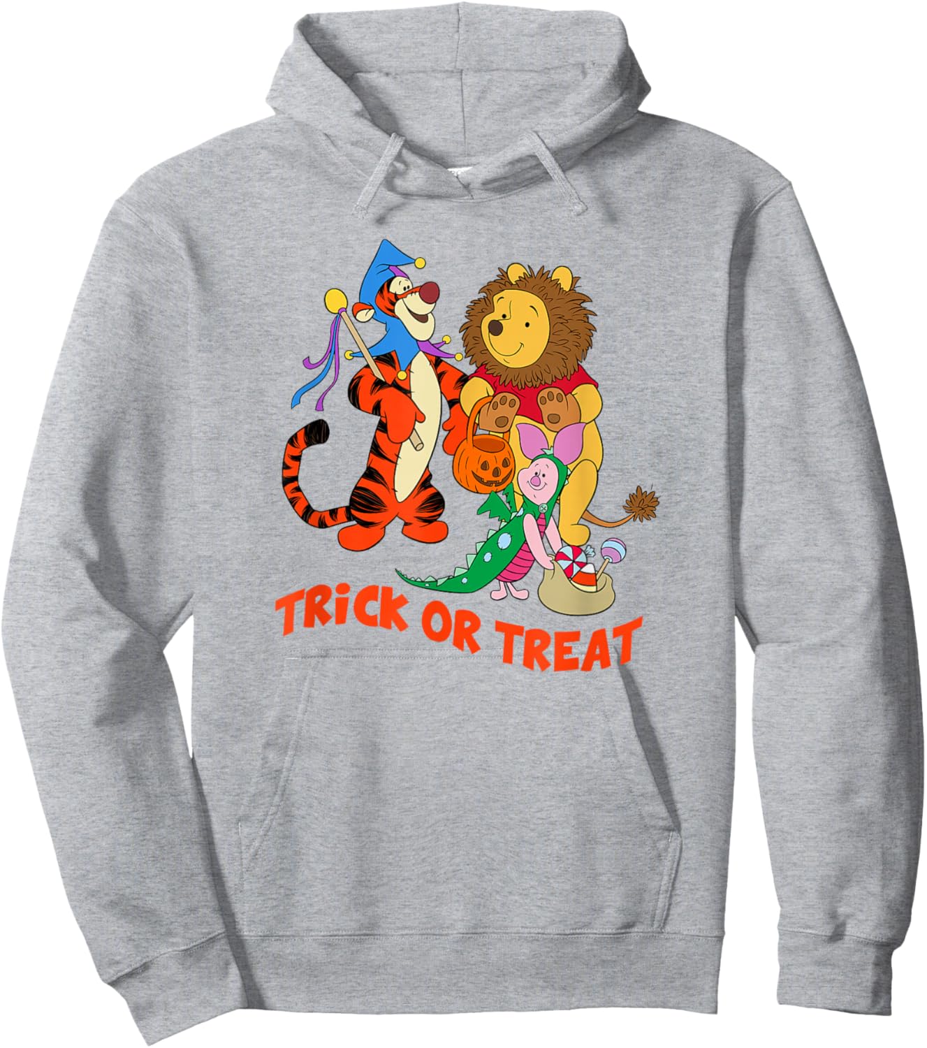 Disney Winnie The Pooh Halloween Group Shot Trick Or Treat Hoodie - Hoodie | Ash