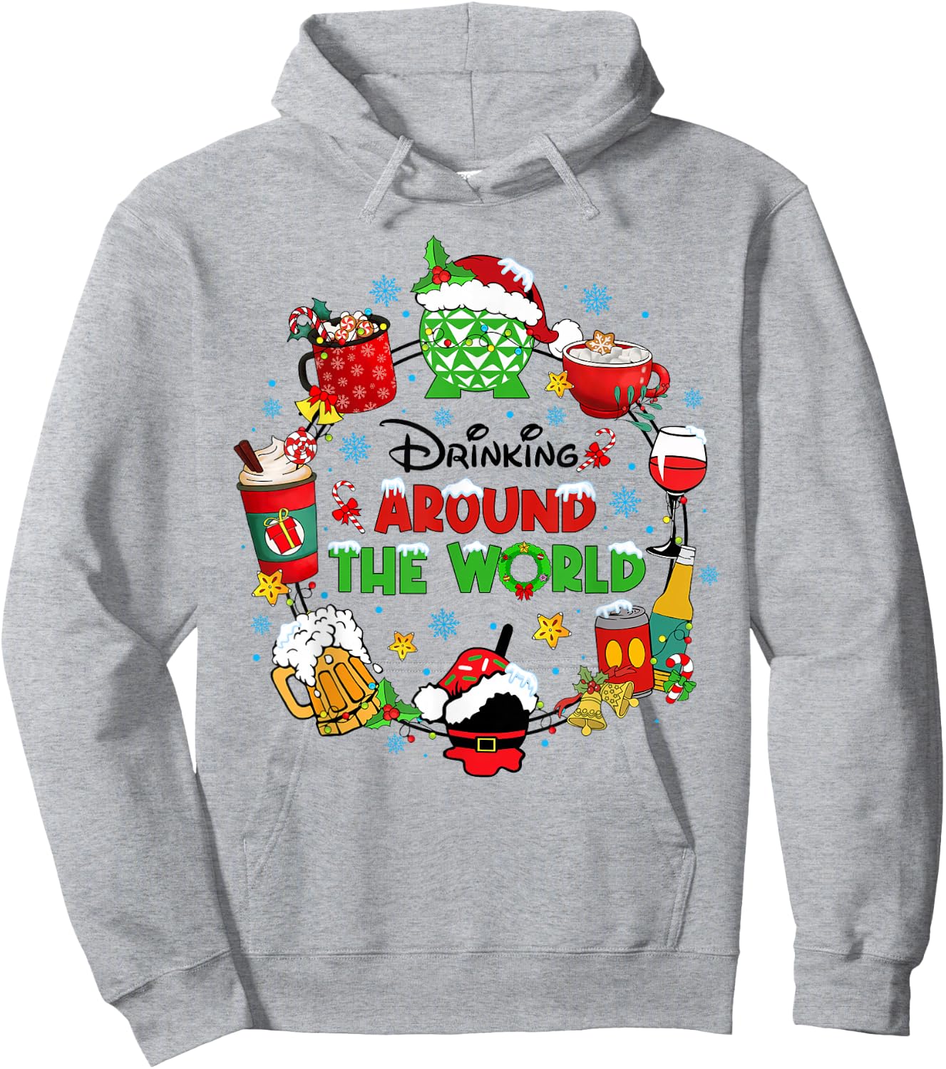 Drinking Around The World Family Christmas Vacation Hoodie - Hoodie | Ash