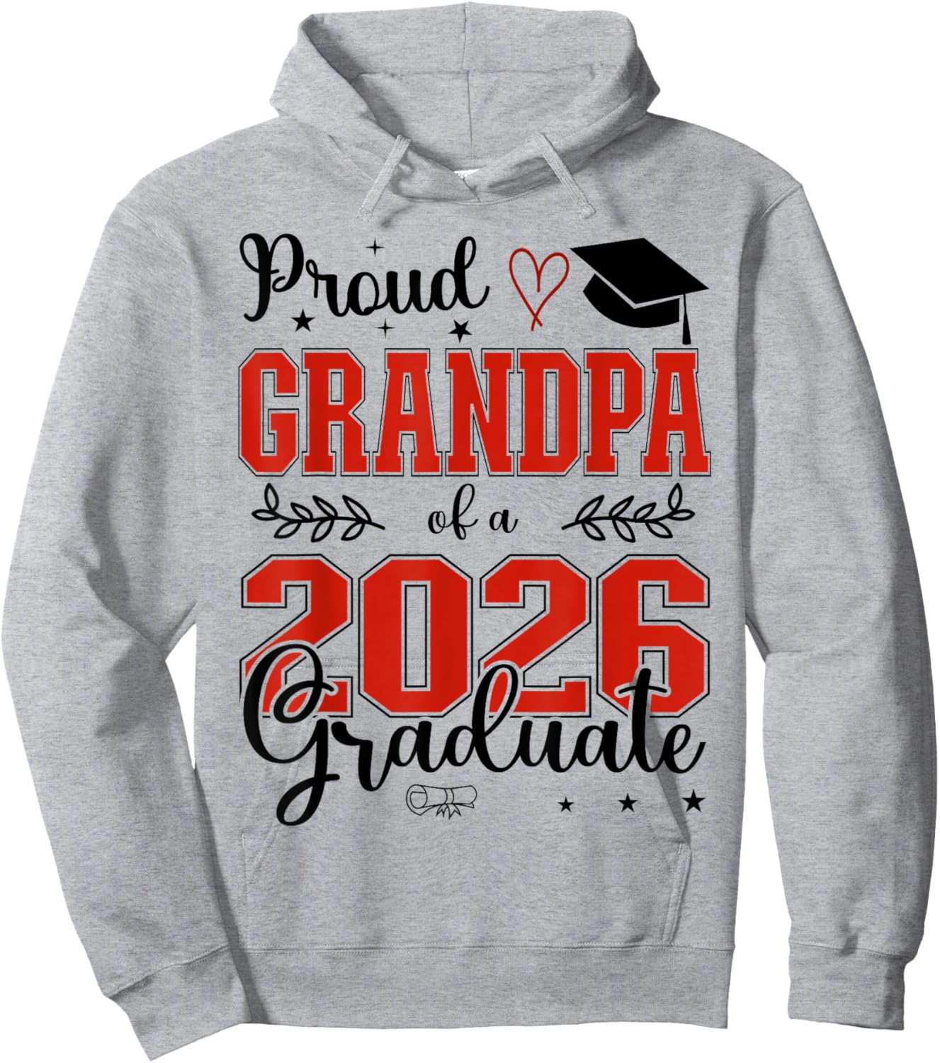Proud Grandpa of a Class of 2026 Graduate for Graduation Hoodie - Hoodie | Ash