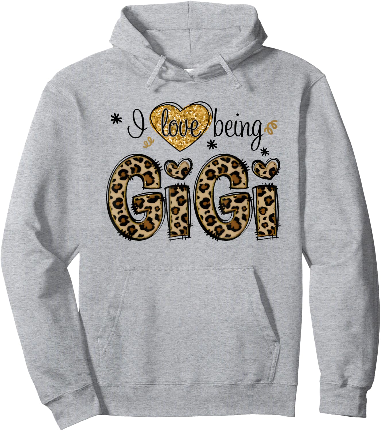 I Love Being Gigi Leopard Hoodie - Hoodie | Ash