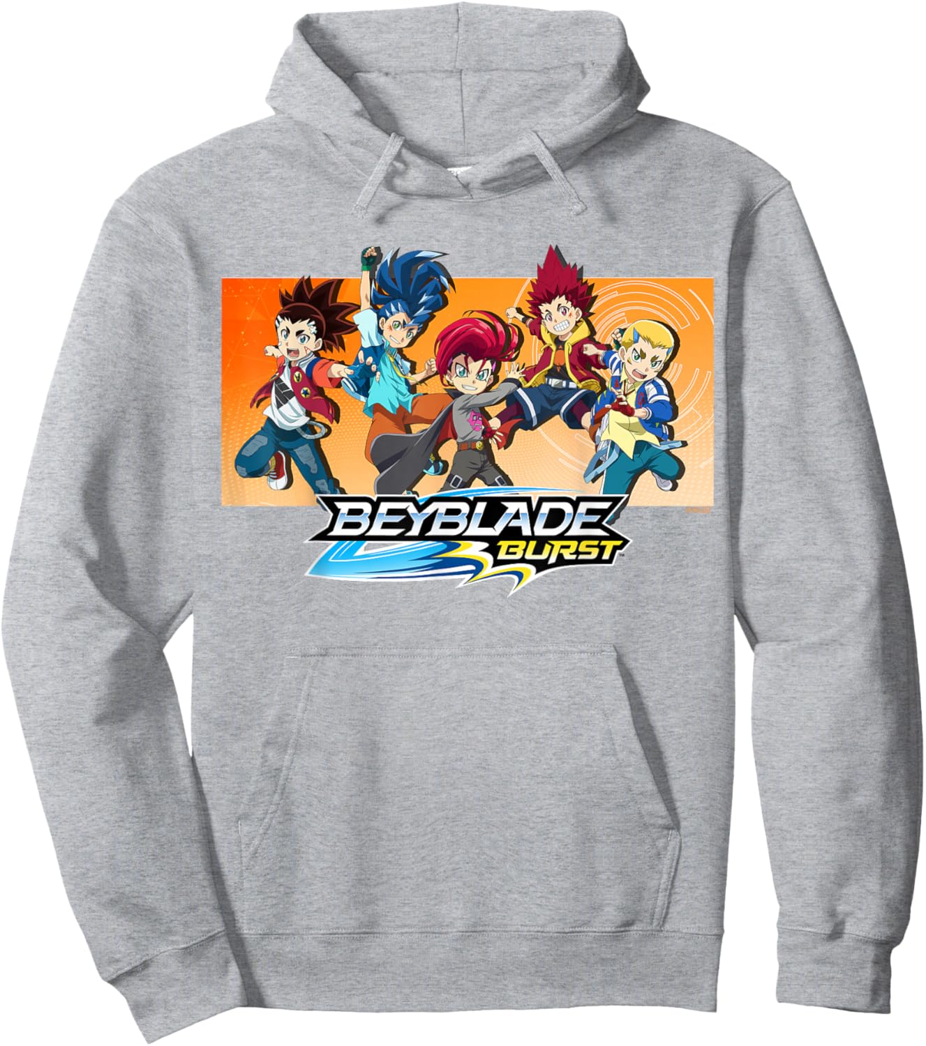 Hasbro BEYBLADE BURST QUADSTRIKE: BEL HYUGA & HIKARU DANTE AIGER Women's White Cartoon Graphic , Small, Crew Collar, Short Sleeve, Classic Fit, Imported Hoodie - Hoodie | Ash