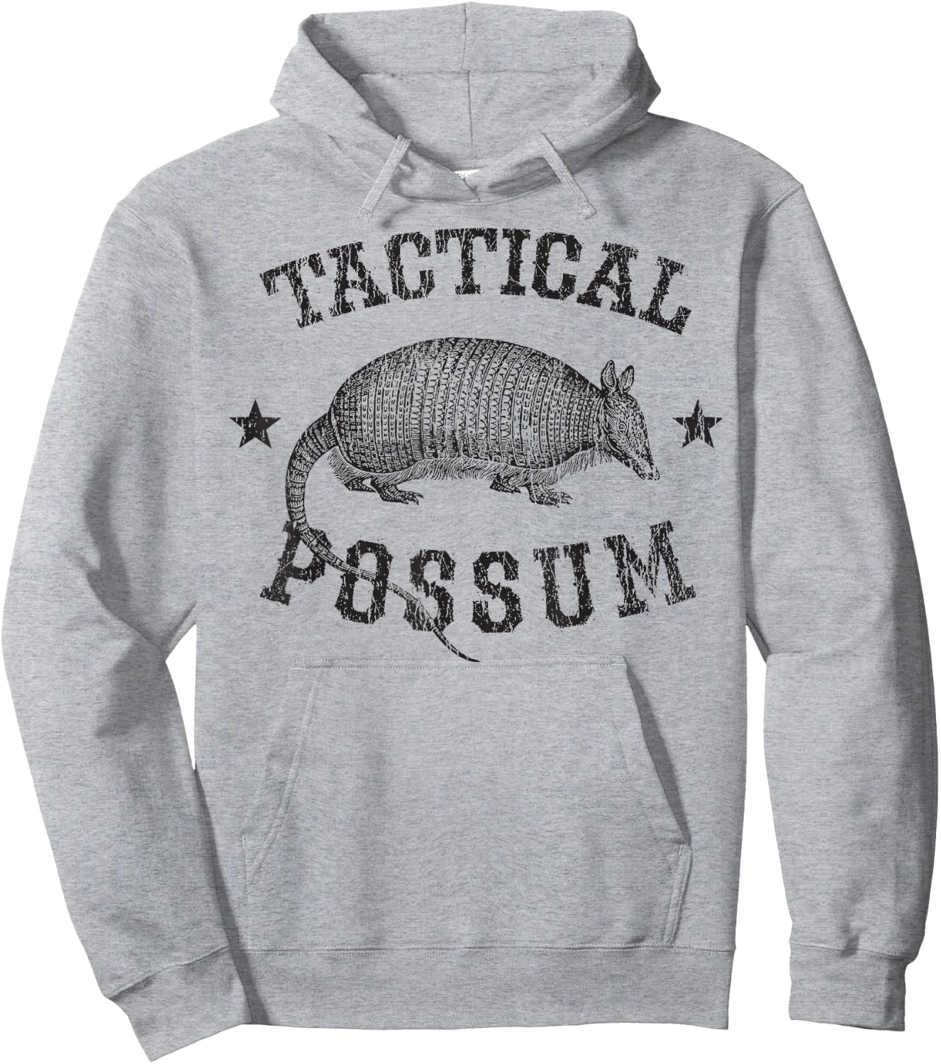 Tactical Possum Armadillo Animal Pun Texas Funny Hoodie - Hoodie | Ash