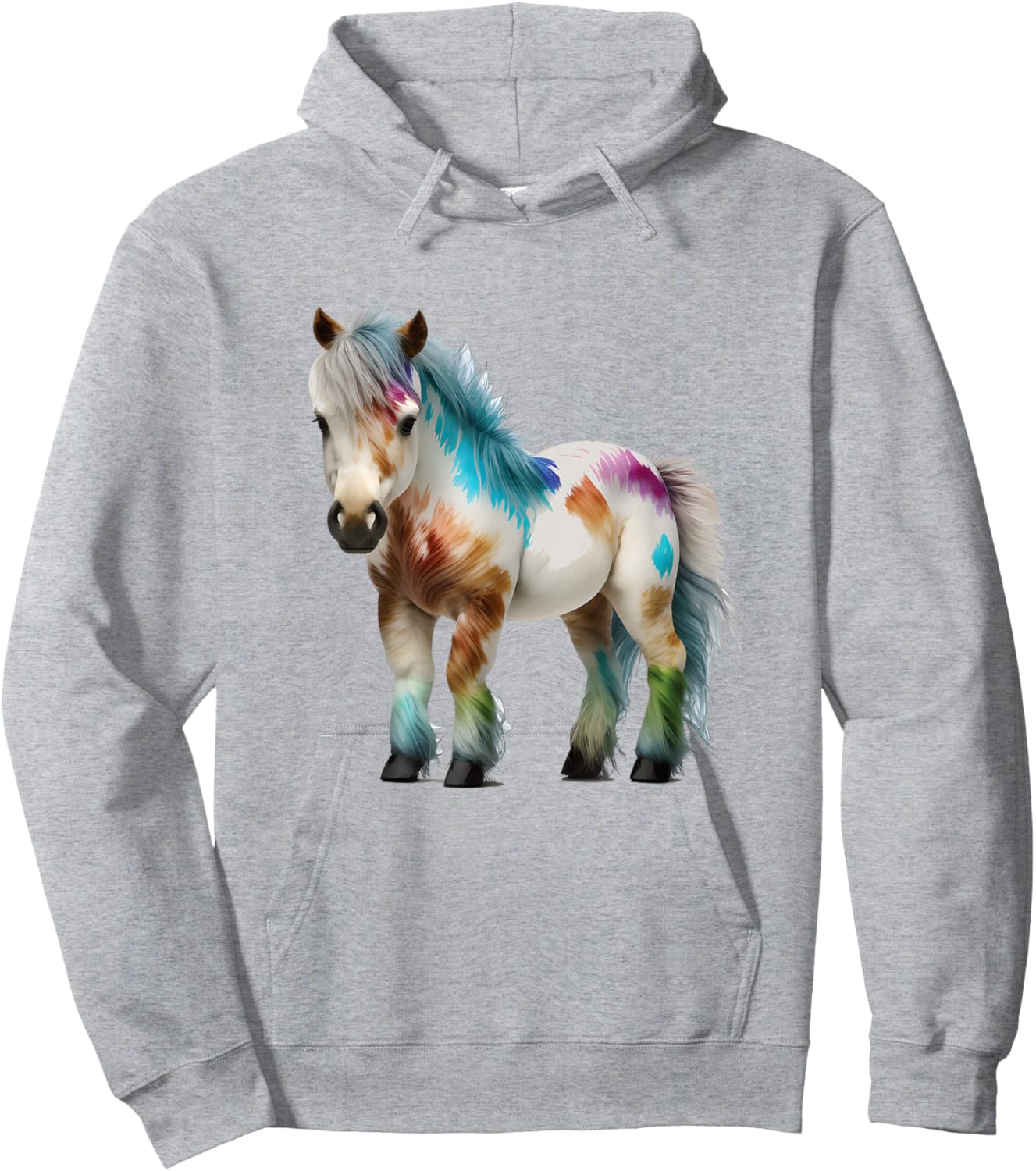Funny Miniature Horses Gifts Mini Horse Pet Tiny Horse Lover Pony Tie Dye Hoodie - Hoodie | Ash