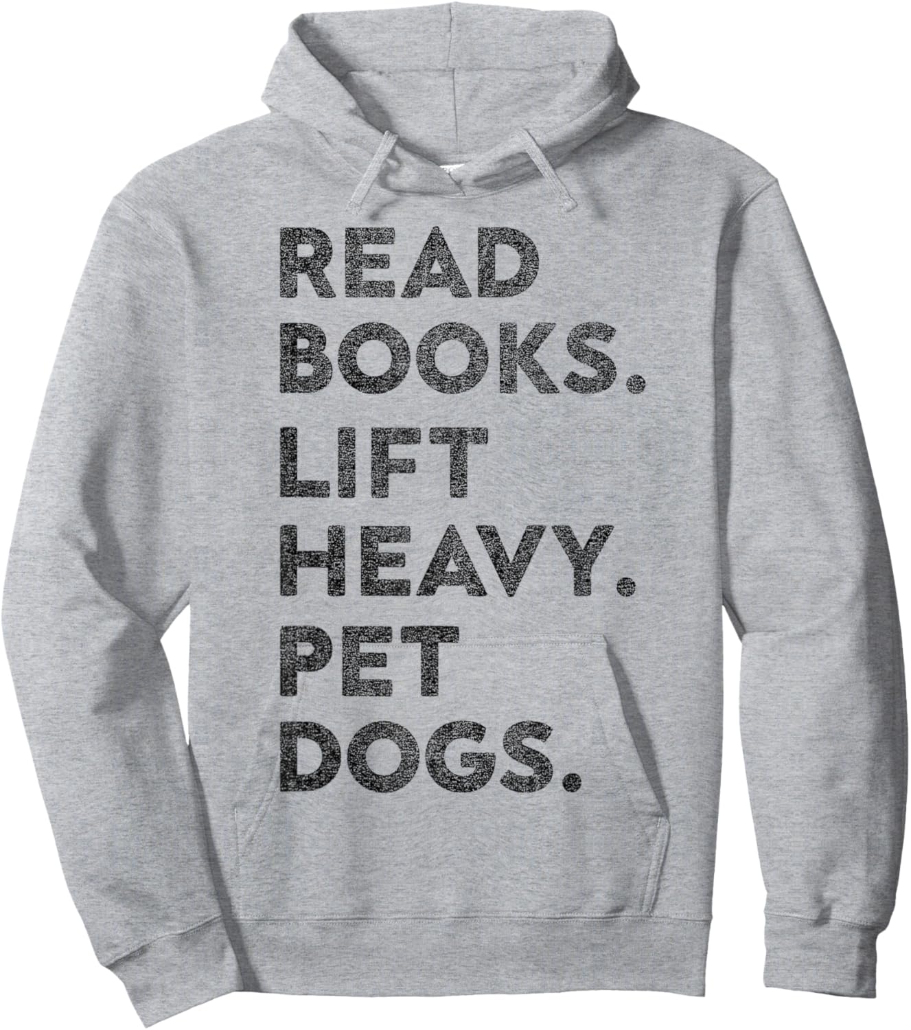 Funny Retro Gym Book Lover Read Books Lift Heavy Pet Dogs Hoodie - Hoodie | Ash