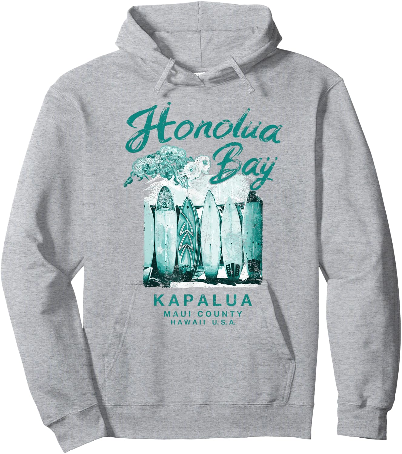 Hawaii Honolua Bay Maui Vintage Hawaiian Surfing Hoodie - Hoodie | Ash