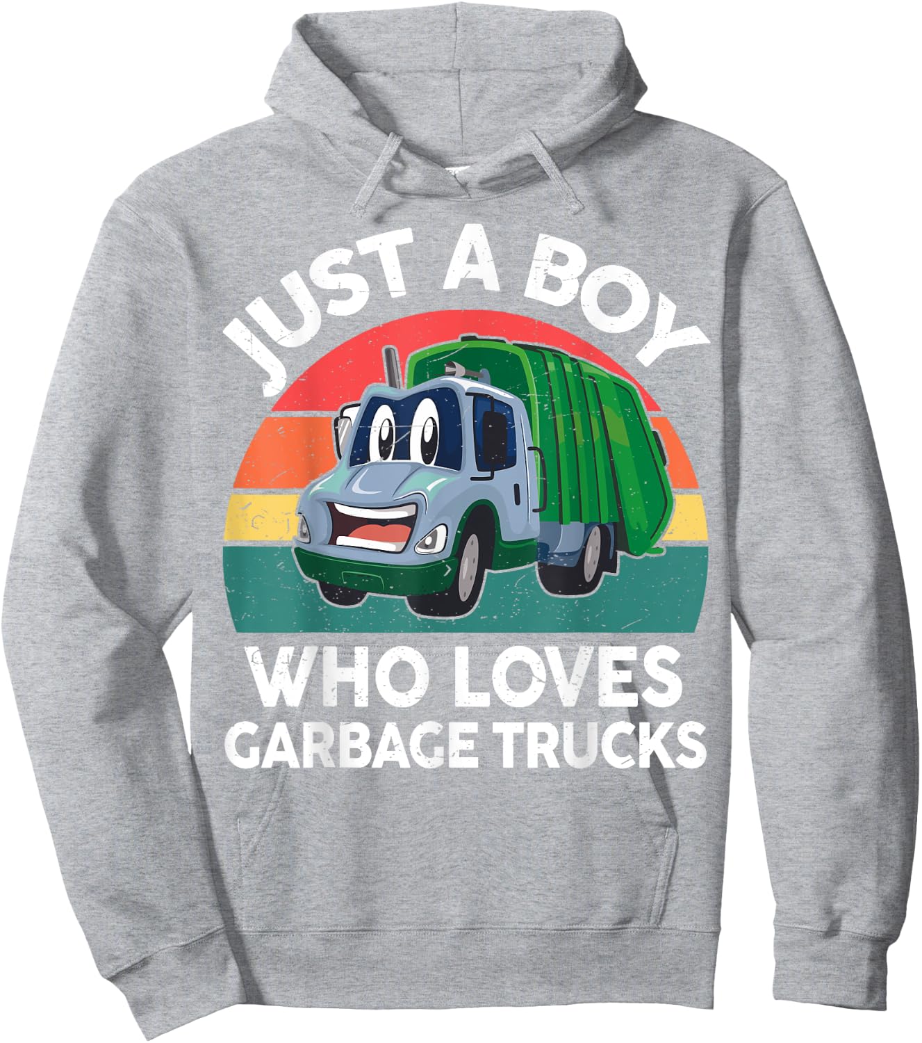 Toddler Boy Who Loves Garbage Trucks Shirt Trash Truck Kids Hoodie - Hoodie | Ash