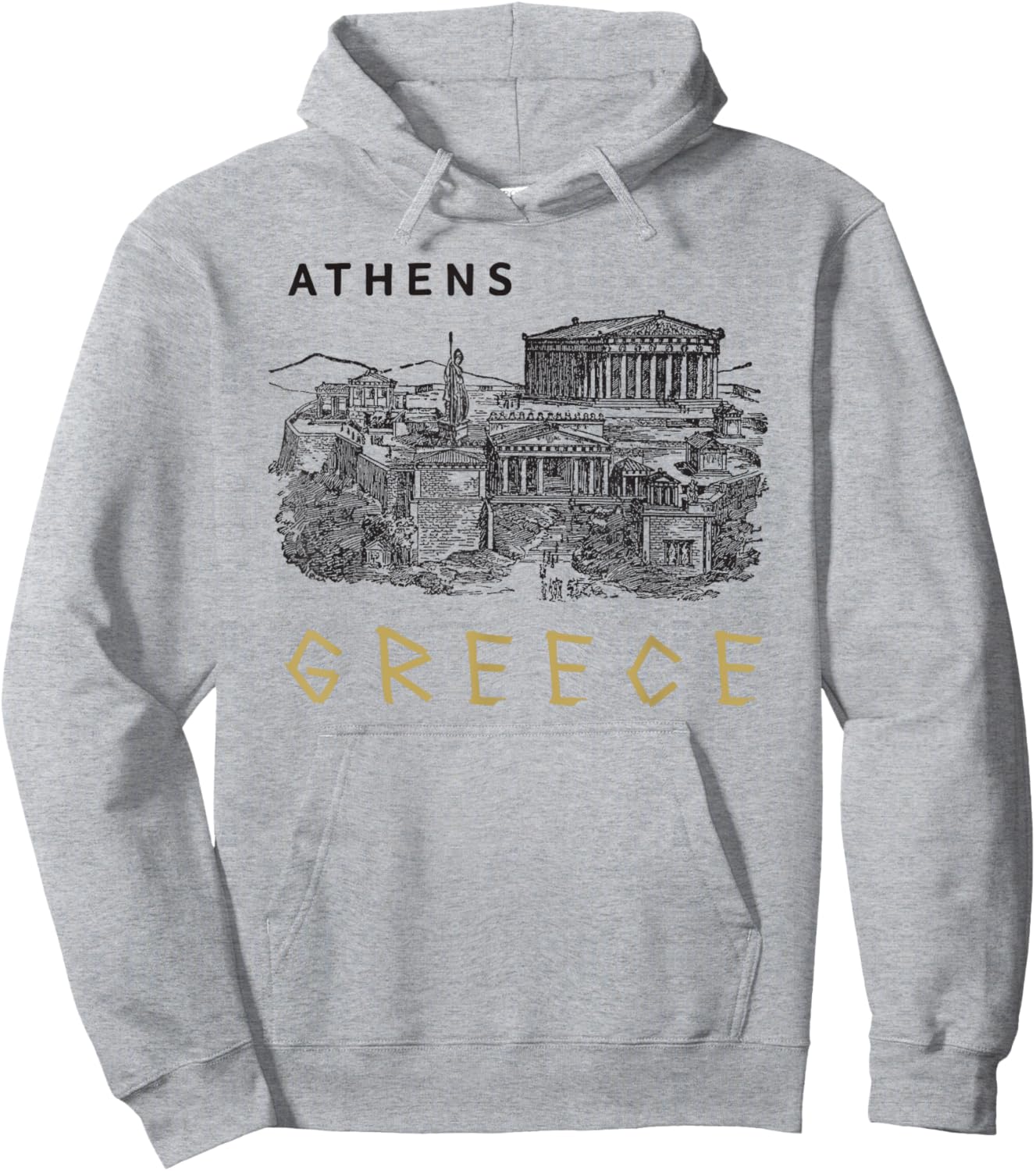 Athens Greece Greek Language enthusiasts vacation to Greece Hoodie - Hoodie | Ash