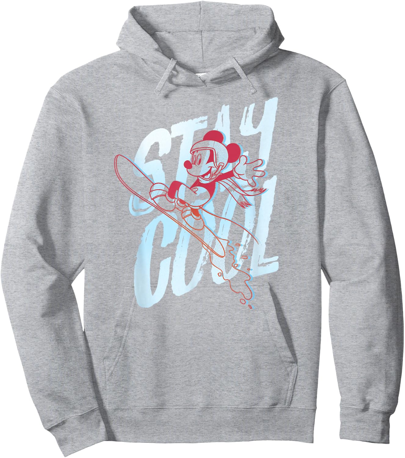 Disney Mickey Mouse Stay Cool Snowboarding Hoodie - Hoodie | Ash