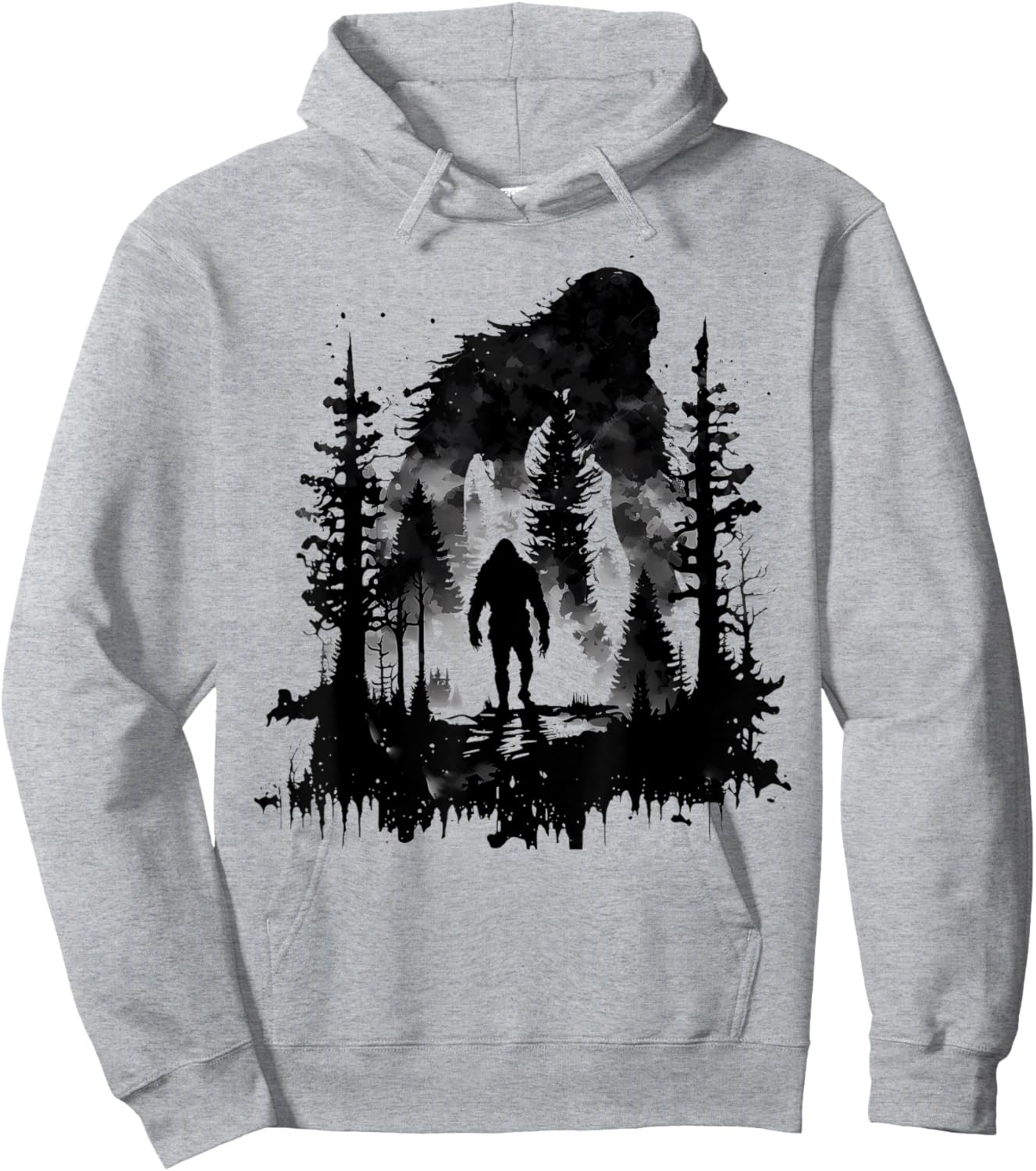 Bigfoot Sasquatch In The Forest Women Kids Hoodie - Hoodie | Ash