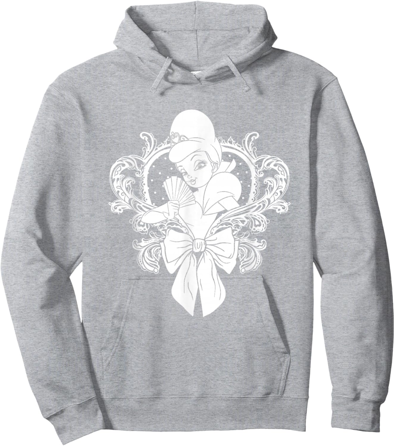 Disney The Princess And The Frog Cute Charlotte Chest Logo Hoodie - Hoodie | Ash