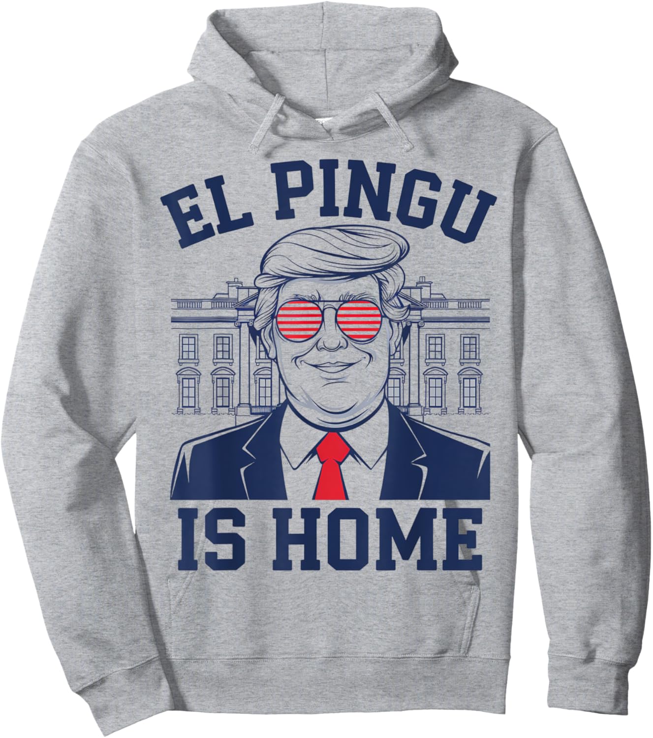 Funny Trump El Pingu is Home Cuban Saying Hialeah Miami 305 Hoodie - Hoodie | Ash