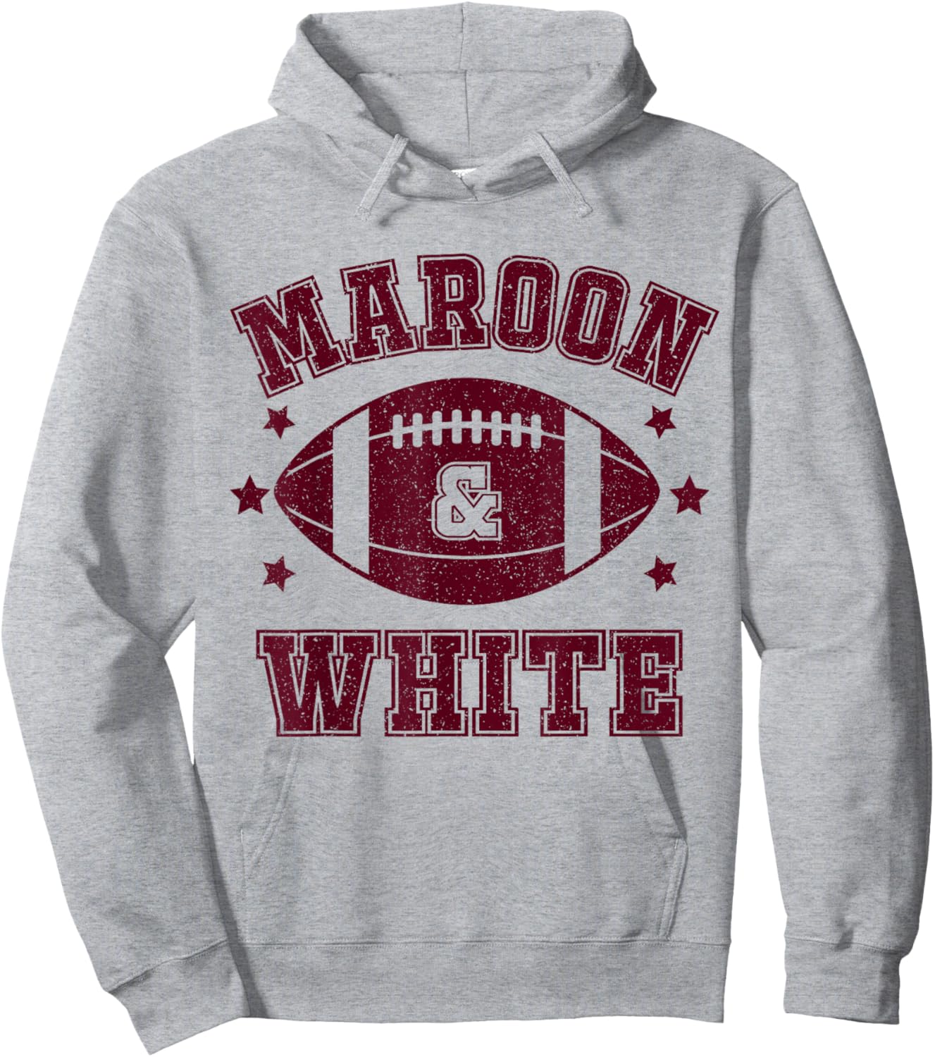 On Gameday Football We Wear Maroon and White School Spirit Hoodie - Hoodie | Ash
