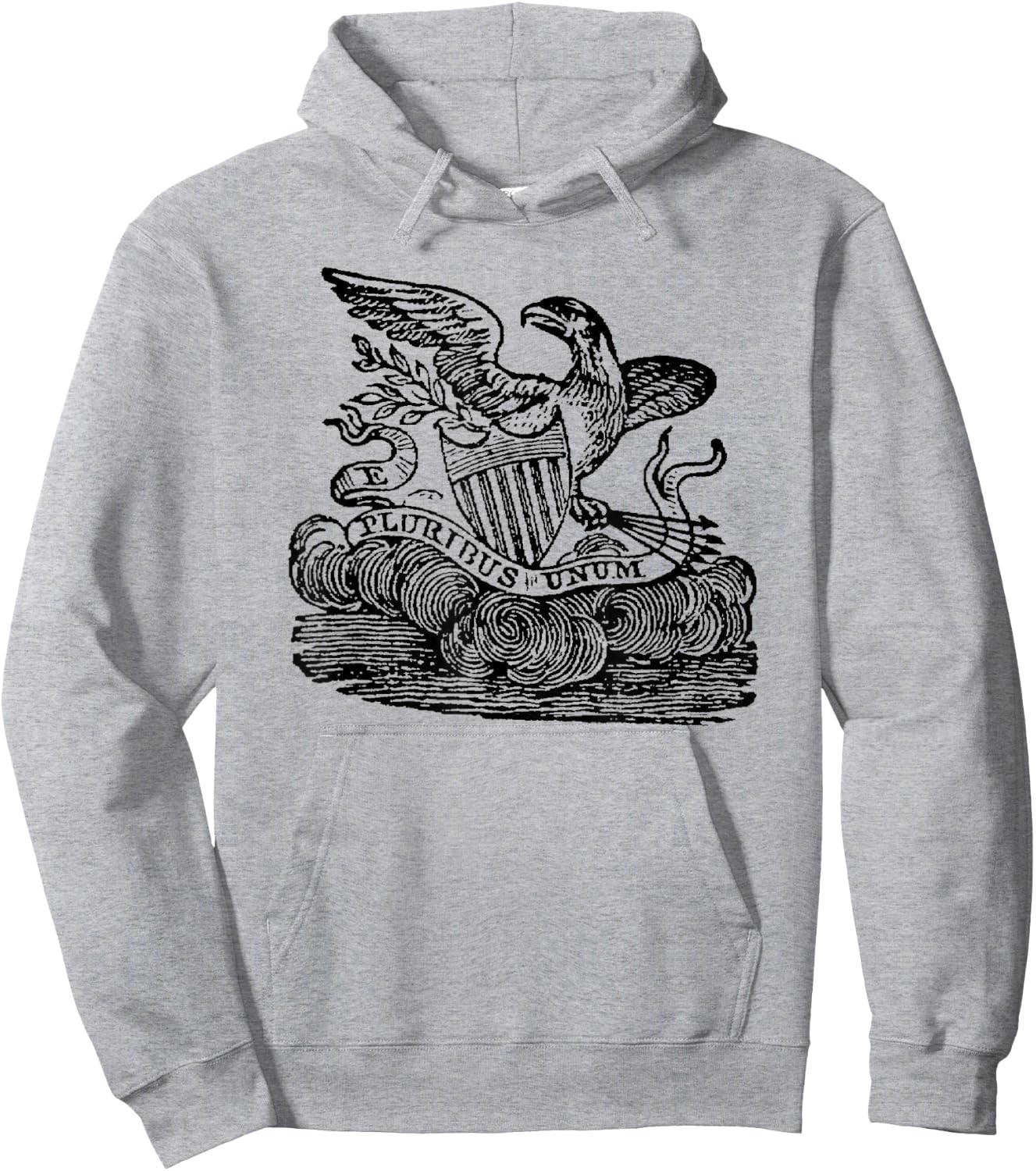 Revolutionary War-era American Eagle E Pluribus Unum Hoodie - Hoodie | Ash
