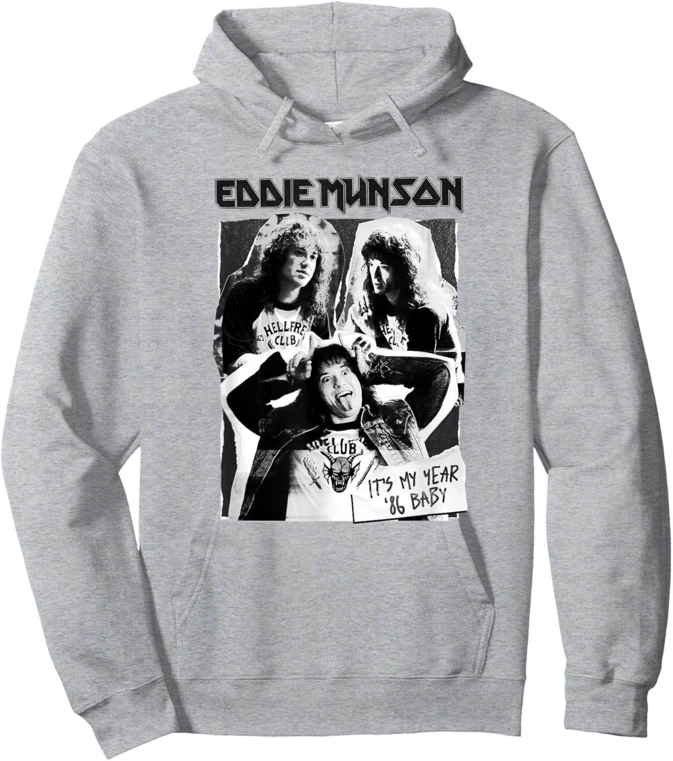Stranger Things Hellfire Club Eddie Munson Cutouts Hoodie - Hoodie | Ash