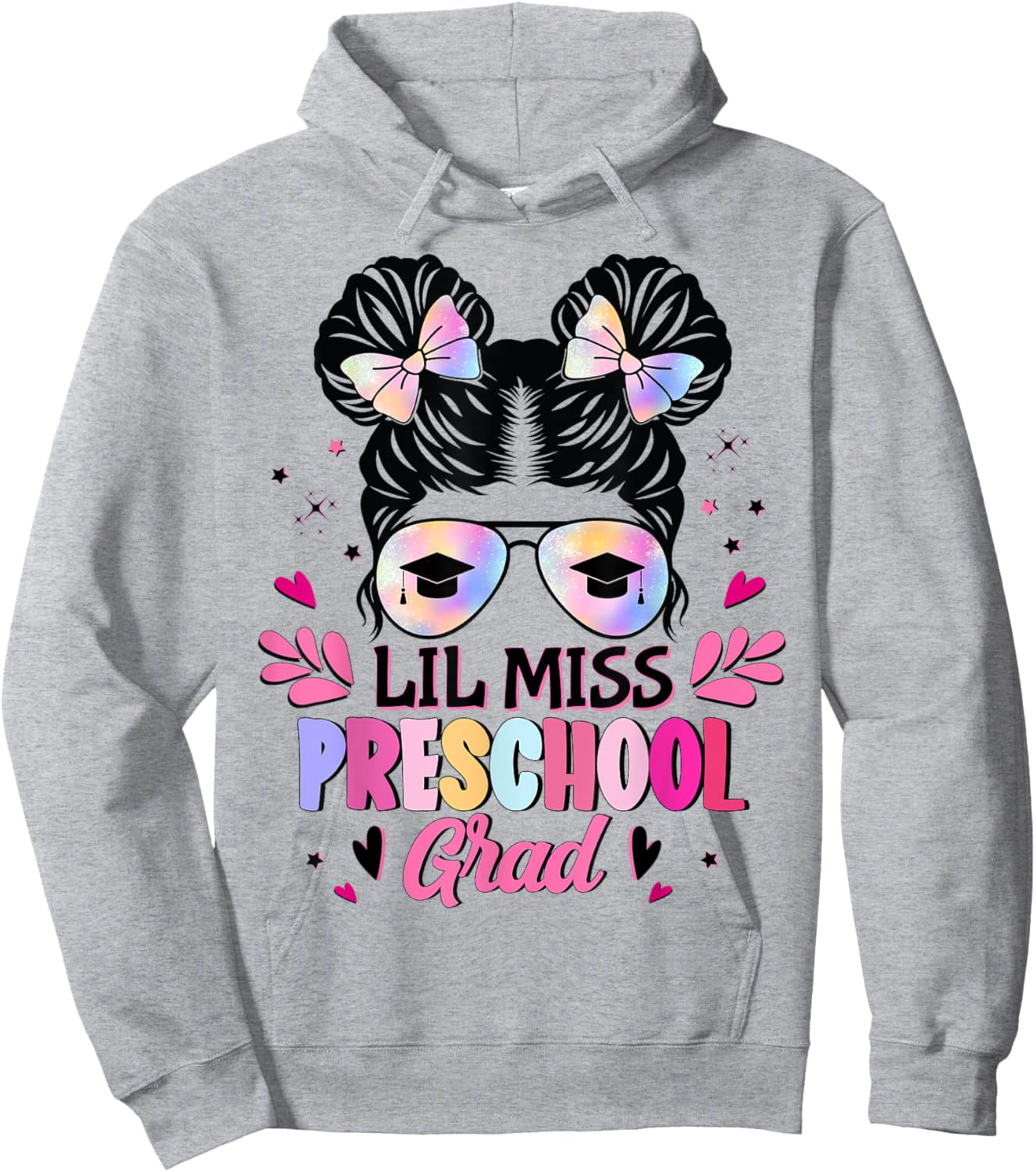 Lil Miss Preschool Grad Graduation Last Day Of Preschool Hoodie - Hoodie | Ash